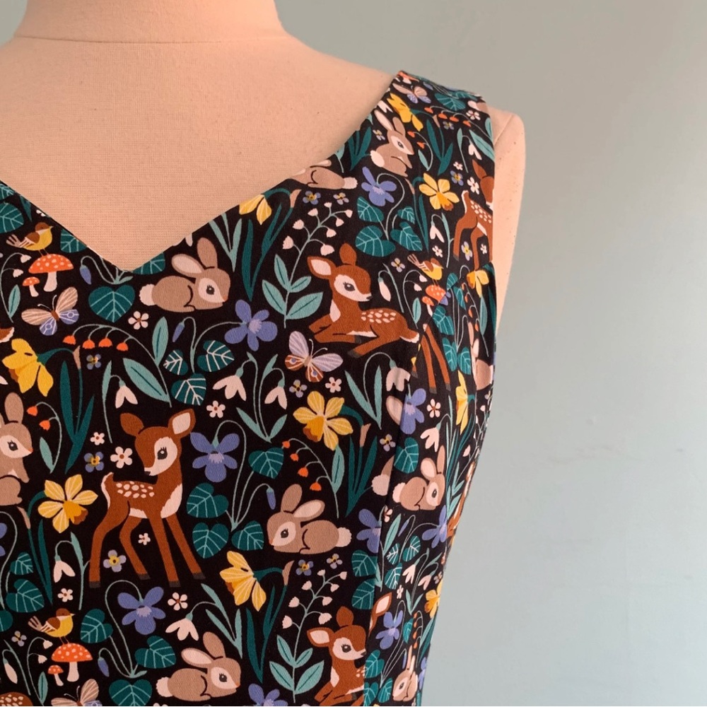 Bambi Floral Print V Neck Dress by Eva Rose - Picture 3 of 10